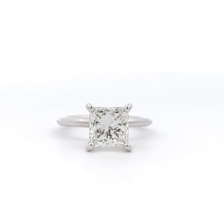 2.05ct princess cut solitaire lab diamond engagement ring