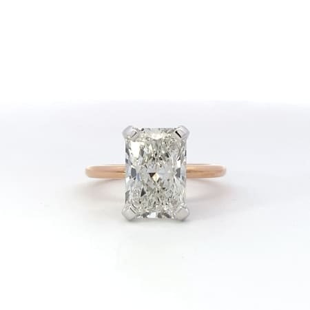 4.12ct radiant solitaire lab diamond engagement ring