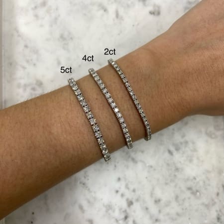 3ct tdw lab diamond tennis bracelet 2 hand