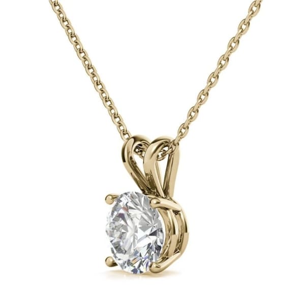 50pts solitaire lab diamond pendant inc chain 2 1