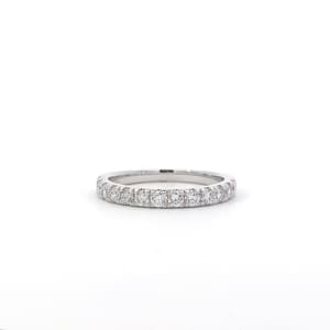 Stunning 0.52ct Round Brilliant Cut Lab Grown Diamond Wedding Ring. A timeless blend of classic elegance and modern sparkle, crafted for lasting beauty.