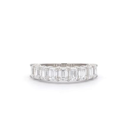 2.05ct Emerald Lab Diamond Half Eternity Ring - Lab Diamond Half Eternity Rings