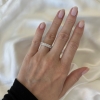 2.06ct Radiant Lab Diamond Half Eternity Ring - Designer Diamond Rings Australia