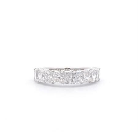 2.06ct Radiant Lab Diamond Half Eternity Ring - Diamond Half Eternity Ring