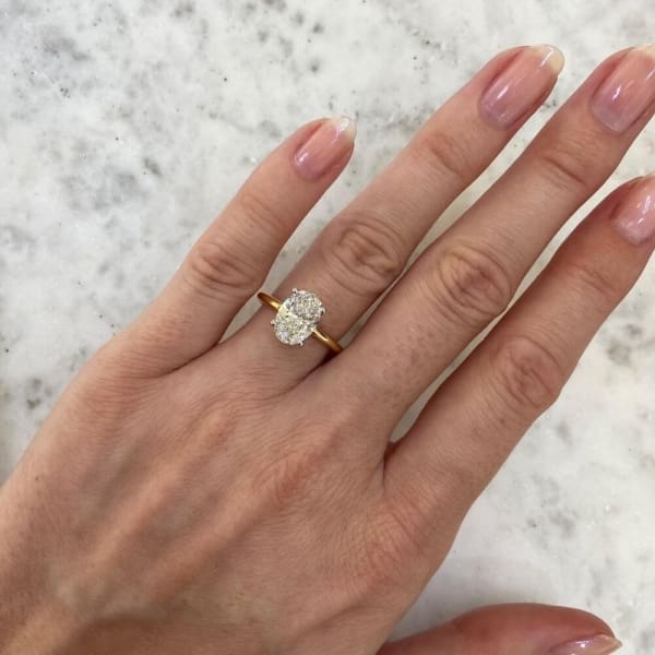 Stunning 2.23ct Round Lab Diamond Engagement Ring on Diamond Band. A perfect fusion of timeless elegance and modern sparkle, crafted to celebrate your love.