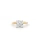 Solitaire engagement ring - 2.58ct Cushion Lab Diamond Engagement Ring Hidden Halo