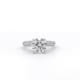 2.66ct Round Lab Diamond On 3 Row Pave Engagement Ring