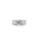 3.83ct Round Trilogy Lab Diamond Engagement Ring