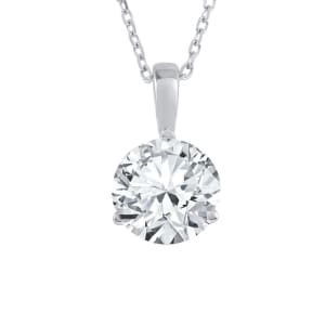 Introducing the "70pts Solitaire Lab Diamond Pendant" crafted from 14k white gold, this delicate necklace showcases a single round-cut lab diamond elegantly set in a minimalist prong setting.