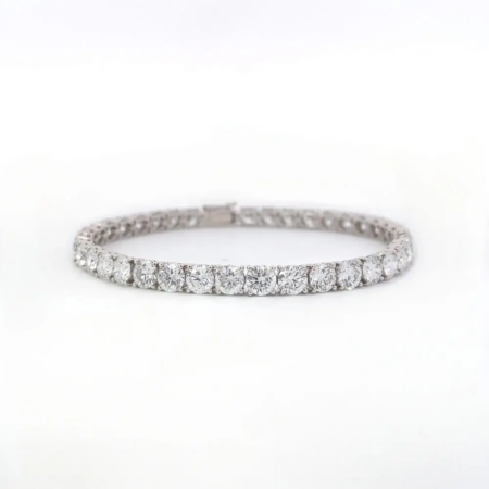 10.00ct TDW (Approx.) lab-grown diamond tennis bracelet in 14k white gold